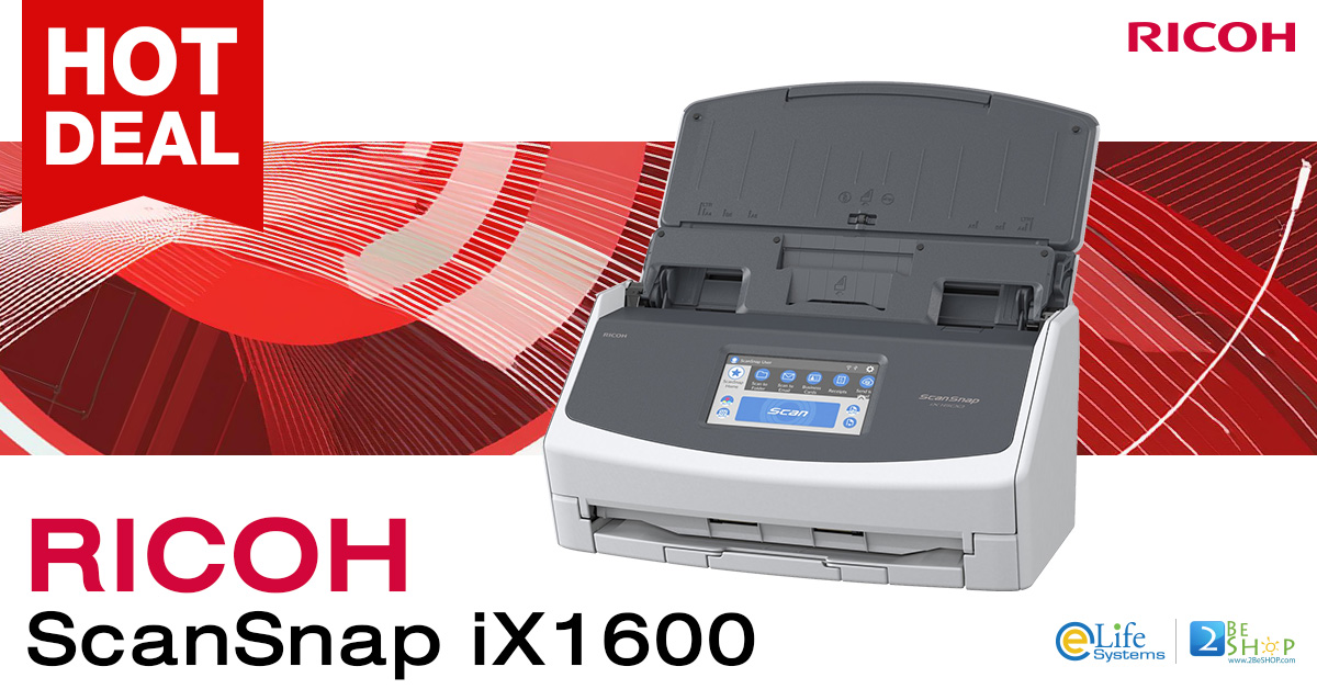 ScanSnap® iX1600 - Touch Screen Desktop Scanner - Ricoh Scanners